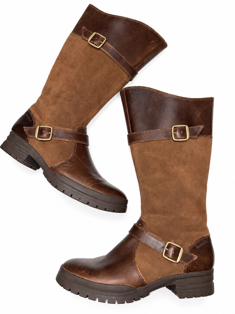 Merrell City Leaf Tall Leather Suede Riding Boots Dark Earth Women’s 9.5 M